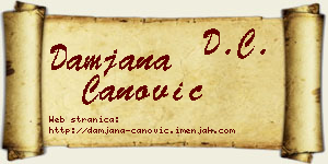 Damjana Čanović vizit kartica